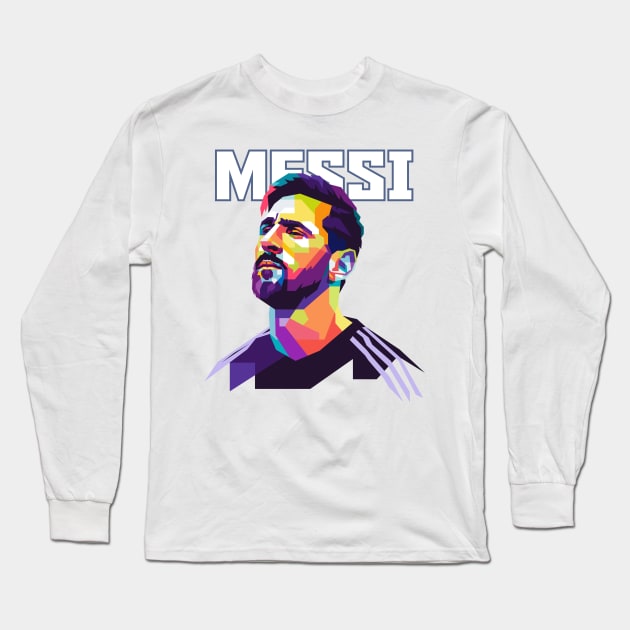 GOAT Messi Long Sleeve T-Shirt by Martincreative